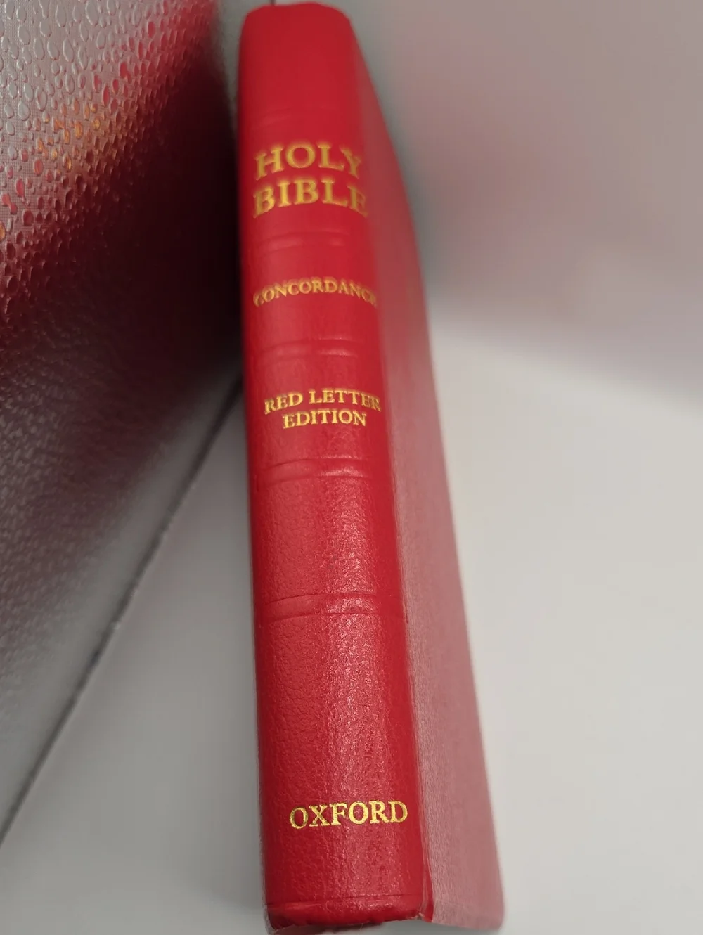 Oxford Red Concordance Bible with Gold Foil Spine Vintage